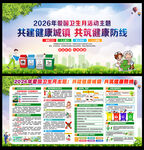 2026年爱国卫生月主题展板