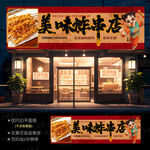 炸串店招牌门头