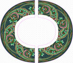 复古圆形花纹装饰图案