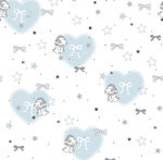 浅蓝色萌趣动物图案背景