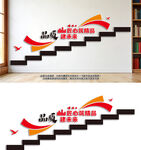 企业楼梯文化墙