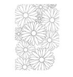 花卉线条图案 矢量图