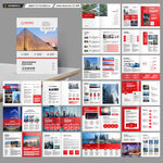 红色企业宣传册