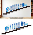 企业楼梯励志标语文化墙