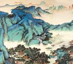 水墨山色间的中式山水图景