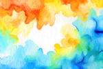 多彩水彩晕染背景图案