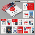 红色企业宣传册