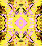 梦幻抽象对称花纹图案