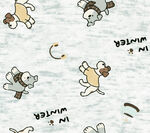 可爱动物图案的清新背景