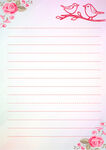 浪漫花卉边框信纸