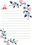 花卉边框信纸模板