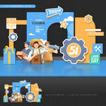 五一劳动节美陈五一劳动节