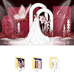 浪漫唯美红白色梦幻婚礼设计