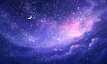 紫色星空背景图