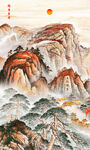 泰山五岳独尊玄关画
