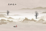 水墨山水间