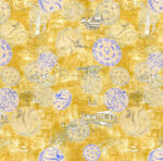 金色底青花瓷图案纹理