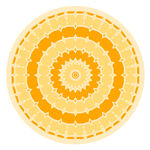 圆形橙黄色几何图案装饰