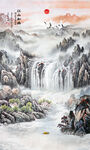 竖幅玄关山水画