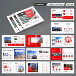 方形红色宣传册