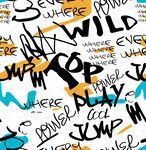 涂鸦风格字母图案背景