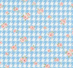 蓝底碎花格子图案背景