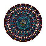 圆形炫彩数码印花图案