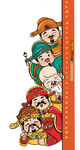 财神门神手绘绘画