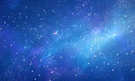 璀璨蓝色星空壁画