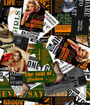 复古报纸杂志元素拼贴画面