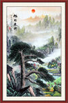 迎客松国画