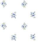 蓝白花卉图案设计元素