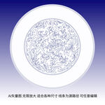 中式青花瓷缠枝双凤莲花传统花纹