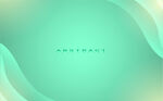 淡绿色渐变波浪矢量背景图