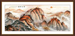 五岳独尊泰山山水画