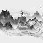 水墨山水意境图