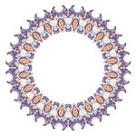 紫色花纹圆形装饰图案