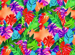 热带花卉植物图案背景