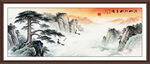 迎客松山水画