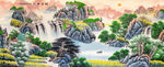 山水国画风景图