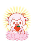 莲花上的可爱小羊捧花