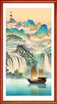 竖幅山水画