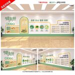 社区学校企业健康膳食食堂文化墙