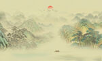 水墨山水画