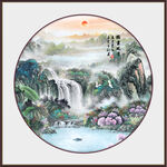 圆形江山如画