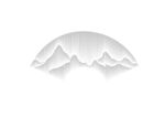 纸艺风格山峦剪影弧形山水风景水