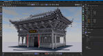 中式古建筑3D模型展示