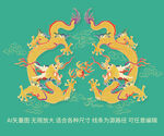 吉祥龙抬头龙线描龙包装龙礼盒龙