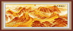 金色长城国画