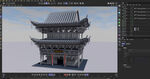 中式古建筑3D模型展示